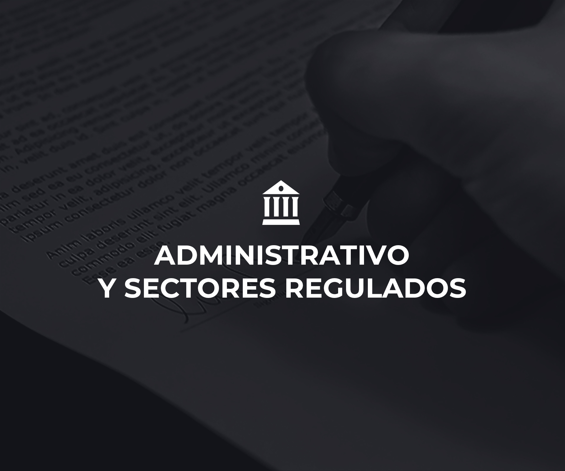 Administrativo y Sectores Regulados